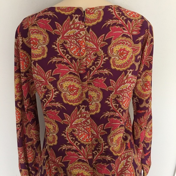 Ann Taylor LOFT Paisley Long Sleeve Dress - Picture 5 of 6